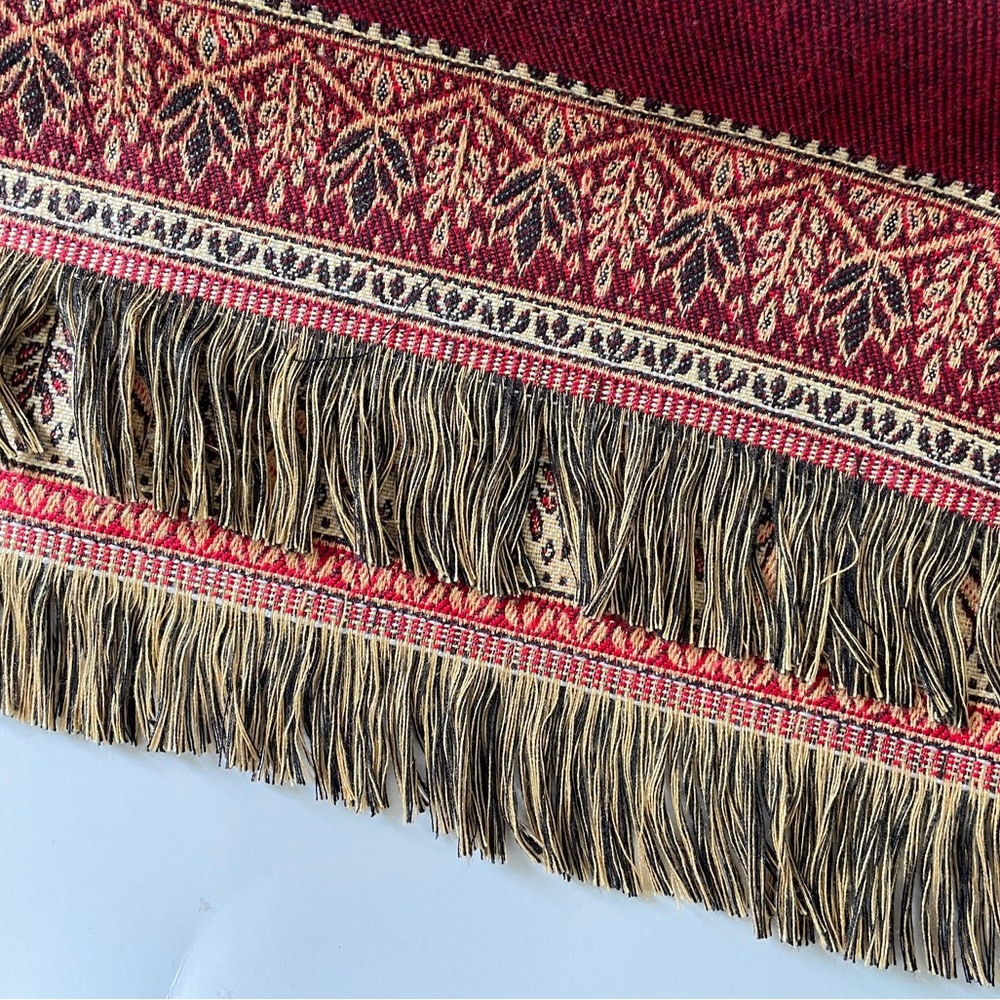 Abugazla Woven Tapestry Reversible Throw Blanket Shawl Deer Nordic Bohemian FLAW - Picture 5 of 7